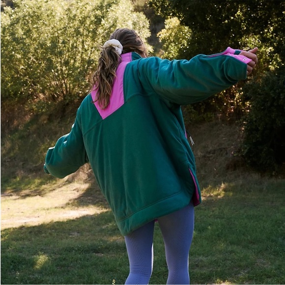 NWOT | Free People Movement | Climber Fleece in Bayberry Combo | Size XS - Picture 3 of 5